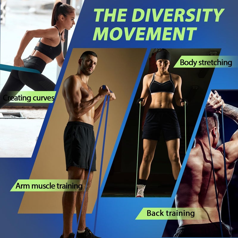 LEEKEY Resistance Bands  Exercise Bands Pull Up Assist Bands - Workout Bands Set - Bands for Working Out Band for Men and Women Fitness Training  Physical Therapy Home Workouts - Image 5